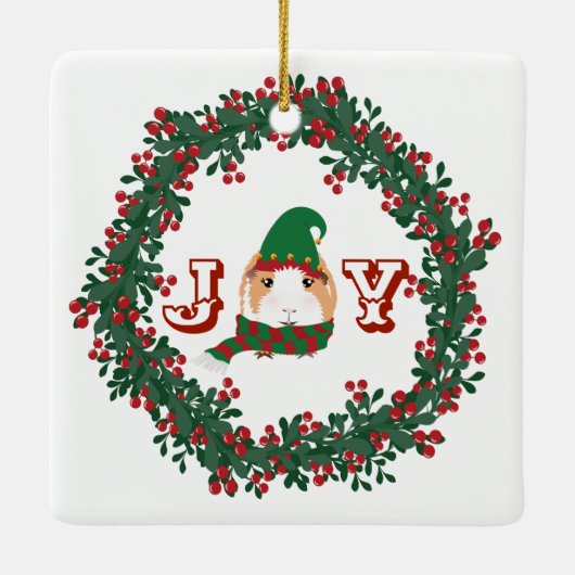 Kerstversiering Cavia's Keramisch Ornament (Achterkant)