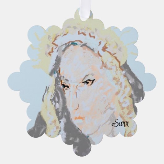 Kerstversiering: De Maagd Maria Ornament Kaart (Voorkant)