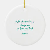 kerstversiering door Bonhovey voegt afbeelding/tek Keramisch Ornament (Achterkant)