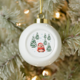 Kerstversiering egel, kerstmannenhoed sneeuwvlok, keramische bal ornament