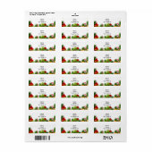 kerstversiering en groen label (Full Sheet)