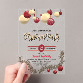 Kerstversiering en sneeuw acryl uitnodigingen (Insitu (Draagbaar))