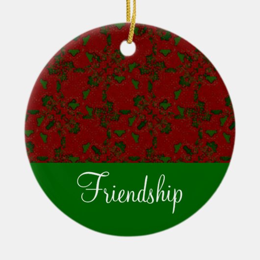 kerstversiering Falalalala Friendship Keramisch Ornament (Voorkant)