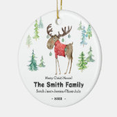 Kerstversiering-familie Christ-Moose Keramisch Ornament (Links)