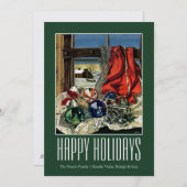 kerstversiering feestdagenkaart (Voorkant / Achterkant)