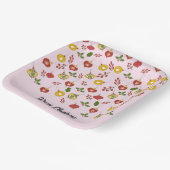 kerstversiering Festive Greenery Pink Papieren Bordje (Gebogen)