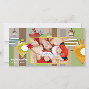 Kerstversiering fotokaart feestdagenkaart