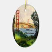 Kerstversiering Golden Gate Bridge Keramisch Ornament (Links)