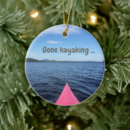 kerstversiering "Gone Kayaking" Keramisch Ornament
