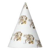 kerstversiering gouden legant feesthoedjes (Links)