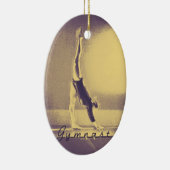 Kerstversiering "Gymnast" Keramisch Ornament (Rechts)