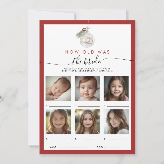 Kerstversiering Hoe oud was de bruid Kaart (Voorkant)