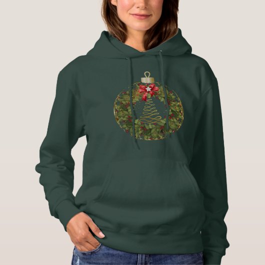 kerstversiering hoodie (Voorkant)