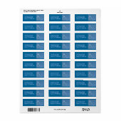 kerstversiering in blauw label (Full Sheet)
