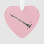 Kerstversiering in de vorm van een Clarinet Ornament (achterkant)
