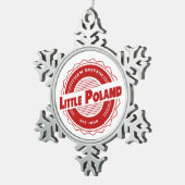 Kerstversiering in het kleine Polen Tin Sneeuwvlok Ornament (Rechts)