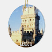 Kerstversiering in Lissabon Keramisch Ornament (Links)