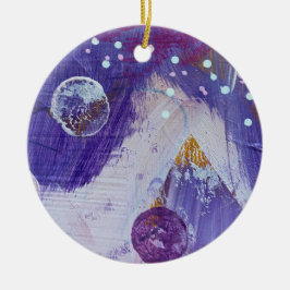 Kerstversiering in Moon Mountain Design Keramisch Ornament