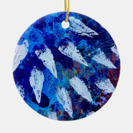 Kerstversiering in Skyburst Design Keramisch Ornament