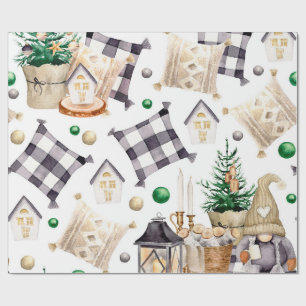 Kerstversiering Kabouter Cadeaupapier
