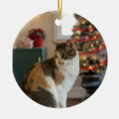 kerstversiering Kat Keramisch Ornament (Voorkant)