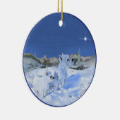 kerstversiering keramisch ornament (Rechts)