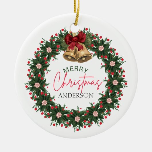 kerstversiering keramisch ornament (Voorkant)