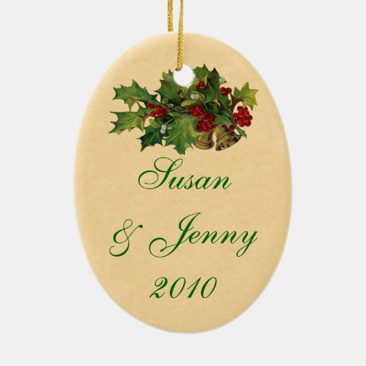 kerstversiering keramisch ornament (Achterkant)