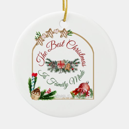 kerstversiering keramisch ornament (Voorkant)