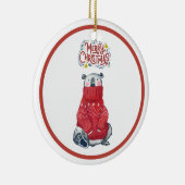 kerstversiering keramisch ornament (Rechts)
