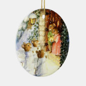 kerstversiering keramisch ornament (Rechts)