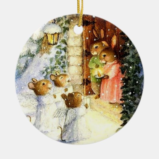 kerstversiering keramisch ornament (Voorkant)