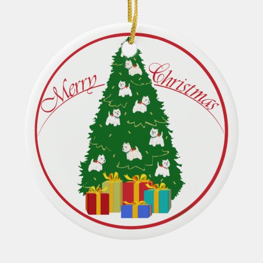 kerstversiering keramisch ornament (Voorkant)