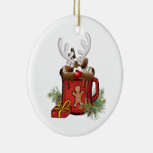 kerstversiering keramisch ornament (Rechts)