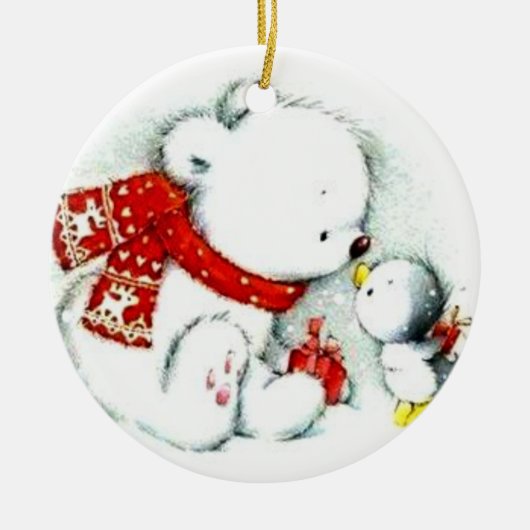 kerstversiering keramisch ornament (Voorkant)