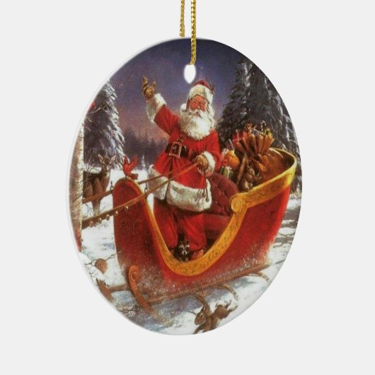 kerstversiering keramisch ornament (Rechts)