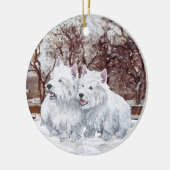 kerstversiering keramisch ornament (Links)