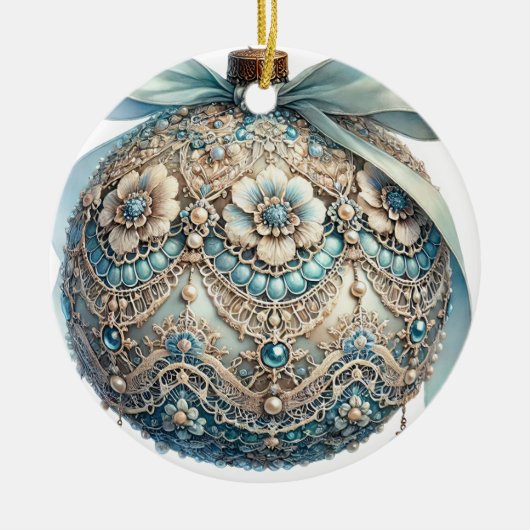 kerstversiering keramisch ornament (Voorkant)