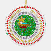 kerstversiering keramisch ornament (Voorkant)