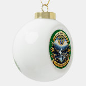 kerstversiering keramische bal ornament (Links)