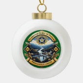 kerstversiering keramische bal ornament (Voorkant)