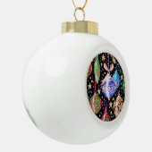 kerstversiering keramische bal ornament (Links)