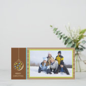 Kerstversiering - Kerstfotokaart Feestdagenkaart (Staand voorkant)