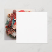 Kerstversiering kerstgroet kaart (Voorkant / Achterkant)