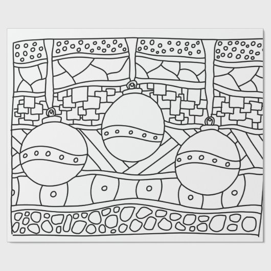 kerstversiering kleur uw eigen omslagpapier cadeaupapier (Vlak)