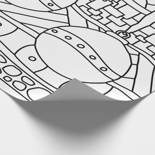 kerstversiering kleur uw eigen omslagpapier cadeaupapier (Hoek)