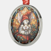 Kerstversiering Konijn Metalen Ornament (Links)