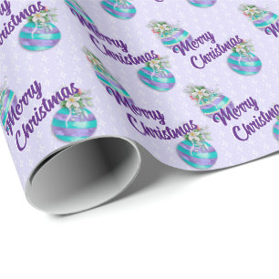 kerstversiering   Lavender Cadeaupapier