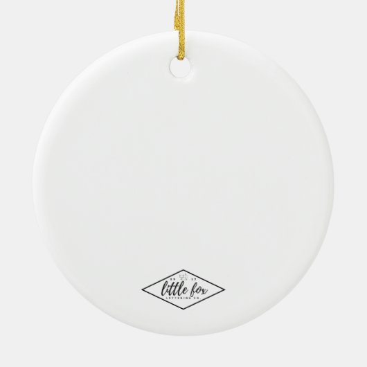 kerstversiering leraar keramisch ornament (Achterkant)