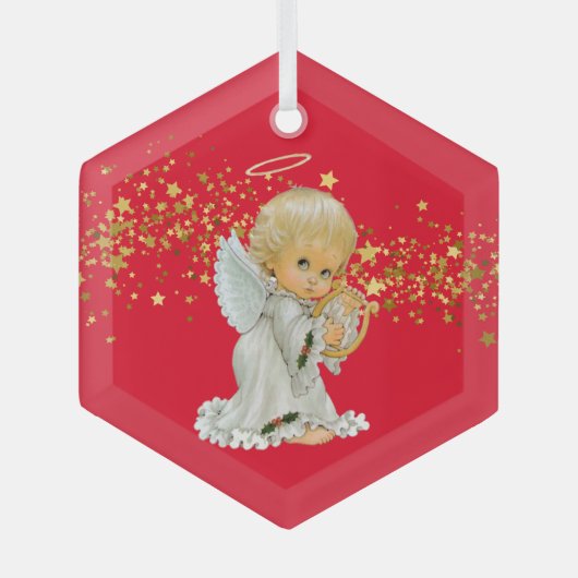 kerstversiering - Little Angel Glass Ornament (Voorkant)